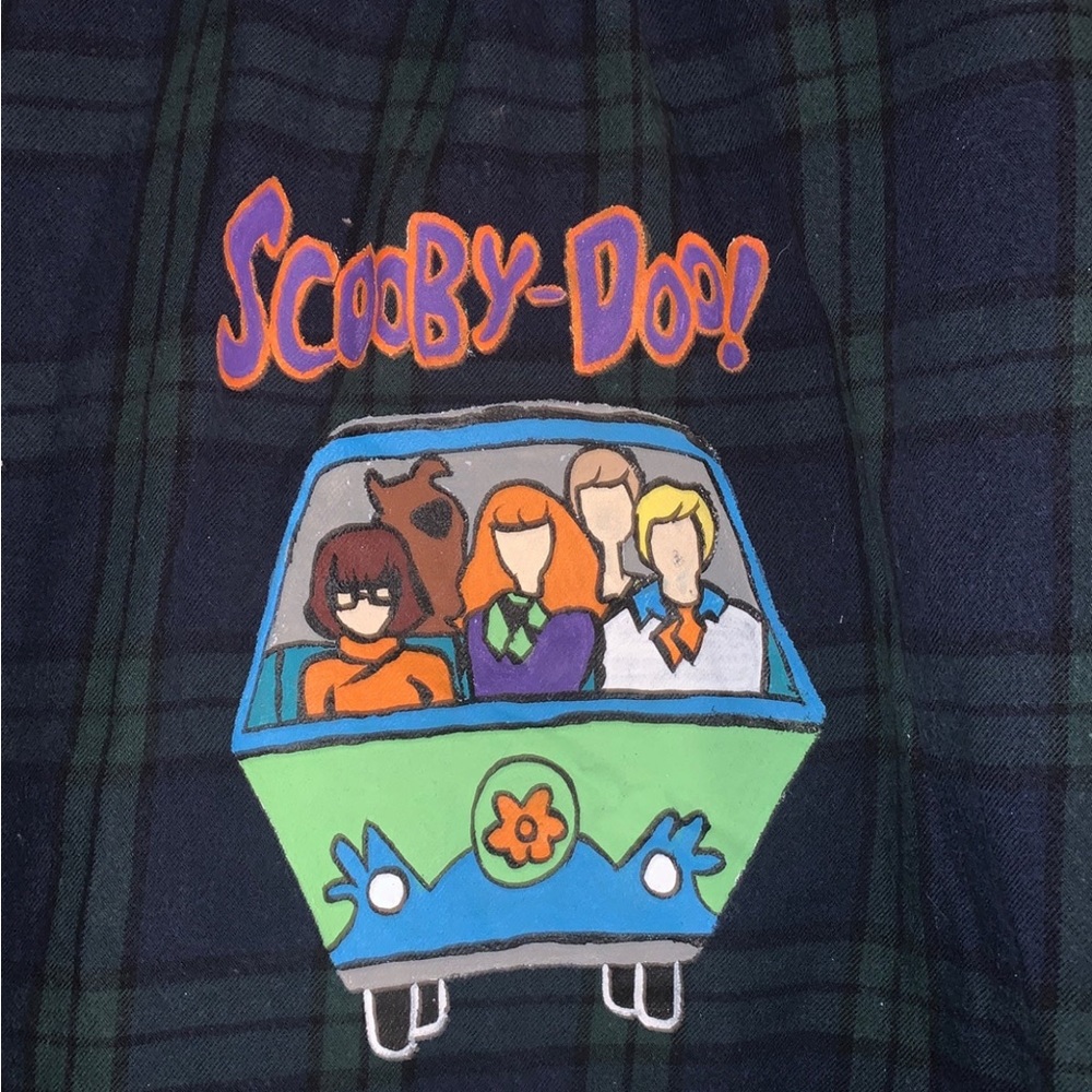 Scooby-Doo Hand Painted Flannel Shirt